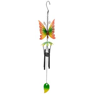 Northlight 19in. Metal Butterfly Garden Wind Chimes