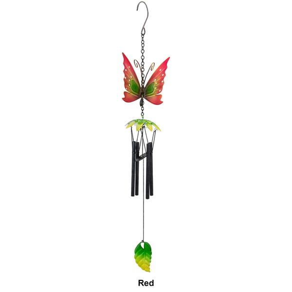 Northlight 19in. Metal Butterfly Garden Wind Chimes alternate view