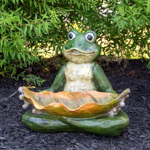 Northlight 14in. Frog Birdfeeder Outdoor Garden Statue alternate view
