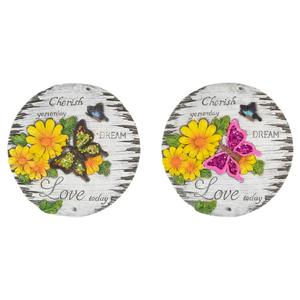 Northlight Love Today Floral Garden Stones - Set of 2