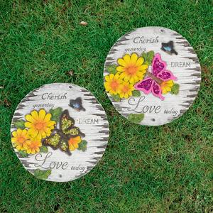 Northlight Love Today Floral Garden Stones - Set of 2 alternate view
