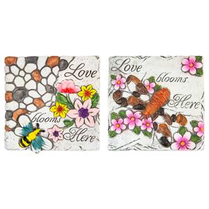 Northlight Love Blooms Here Garden Stones - Set of 2