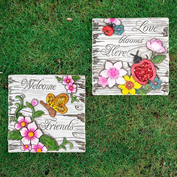 Northlight Welcome Friends Garden Stones - Set of 2 alternate view