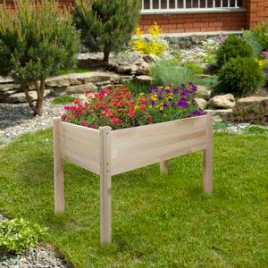Northlight 4ft. Raised Garden Bed Planter Box - Natural alternate view