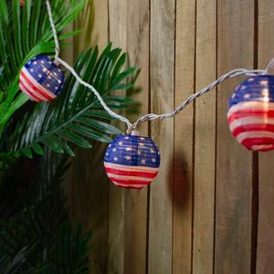 Northlight Flag Paper Lantern Lights - 10 Count alternate view