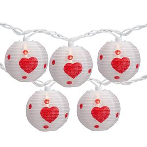 Northlight 10ct. Valentine's Day Heart Paper Lanterns