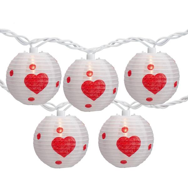Northlight 10ct. Valentine's Day Heart Paper Lanterns