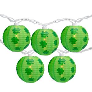 Northlight 10ct. St. Patrick's Day Patio Paper Lantern