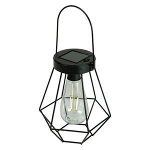 Northlight 7.5in. Geometric Hanging Solar Lantern