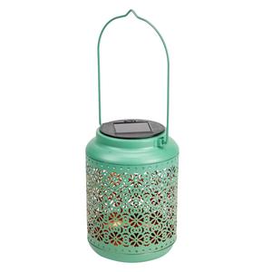 Northlight 7in. Floral LED Solar Lantern