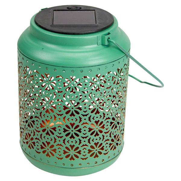 Northlight 7in. Floral LED Solar Lantern alternate view
