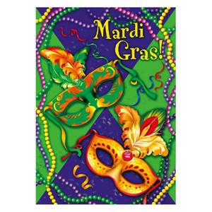 Northlight Mardi Gras Beads Outdoor Garden Flag