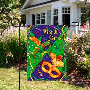 Northlight Mardi Gras Beads Outdoor Garden Flag alternate view