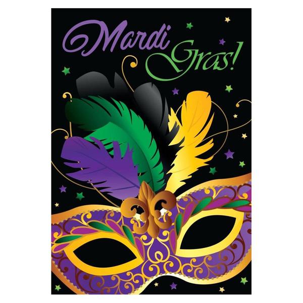 Northlight Mardi Gras Mask Outdoor Garden Flag