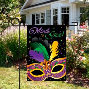 Northlight Mardi Gras Mask Outdoor Garden Flag alternate view