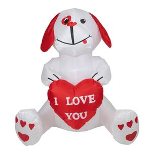 Northlight 4ft. Inflatable Valentine's Day Doggie Decor