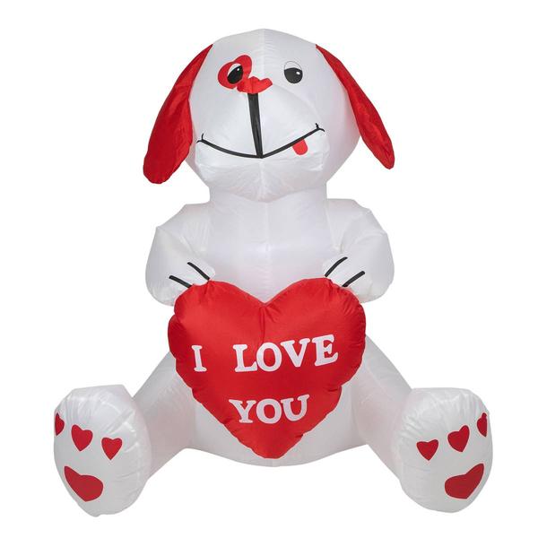 Northlight 4ft. Inflatable Valentine's Day Doggie Decor