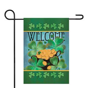 Northlight Pot of Gold Welcome Garden Flag alternate view