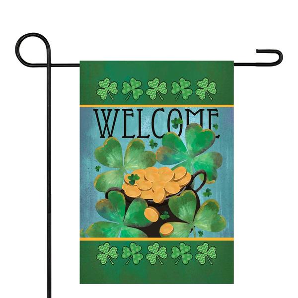 Northlight Pot of Gold Welcome Garden Flag alternate view
