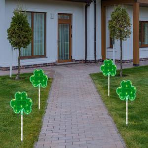 Northlight 4ct Green St Patrick's Day Lawn Stakes Lights alternate view