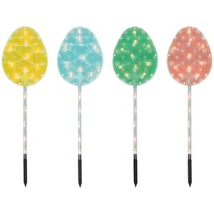 Northlight 4ct. Pastel Easter Egg Pathway Stake Lights