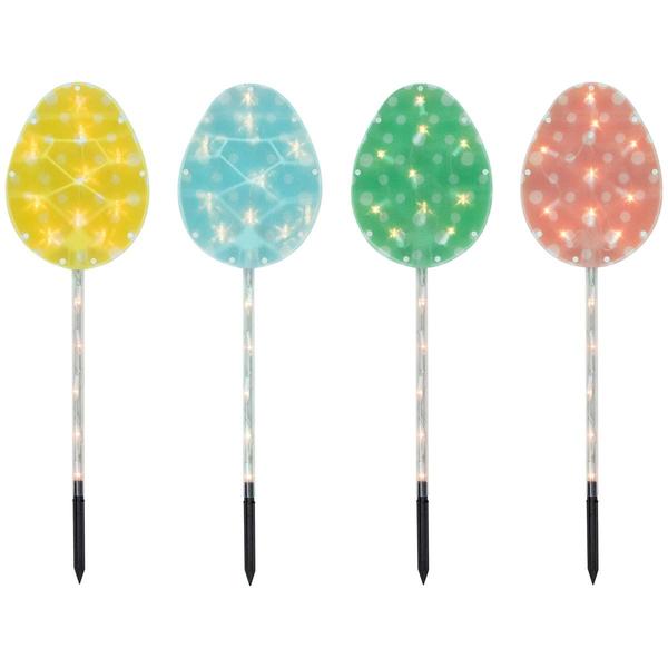 Northlight 4ct. Pastel Easter Egg Pathway Stake Lights