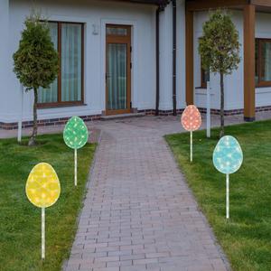 Northlight 4ct. Pastel Easter Egg Pathway Stake Lights alternate view