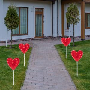 Northlight 4ct Heart Valentine's Day Lawn Stakes Lights alternate view