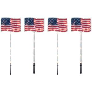 Northlight American Flag Lawn Stakes - 4 Count