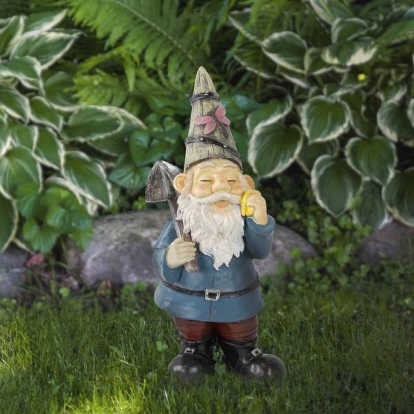 Northlight Gnome with Shovel Garden Statue