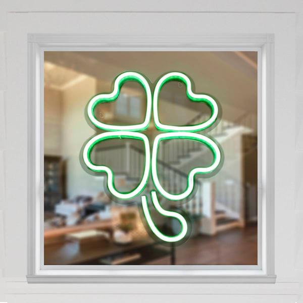 Northlight 15in. St. Patrick's Day Shamrock Window Decor alternate view