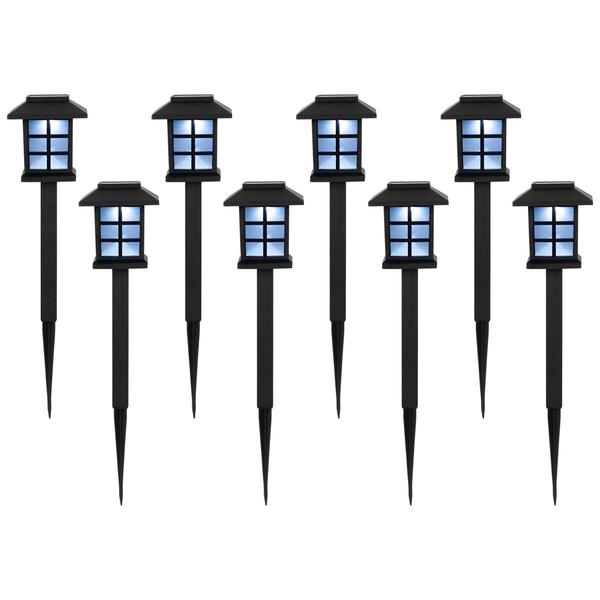 Northlight Solar Powered LED Pathway Markers - Set of 8