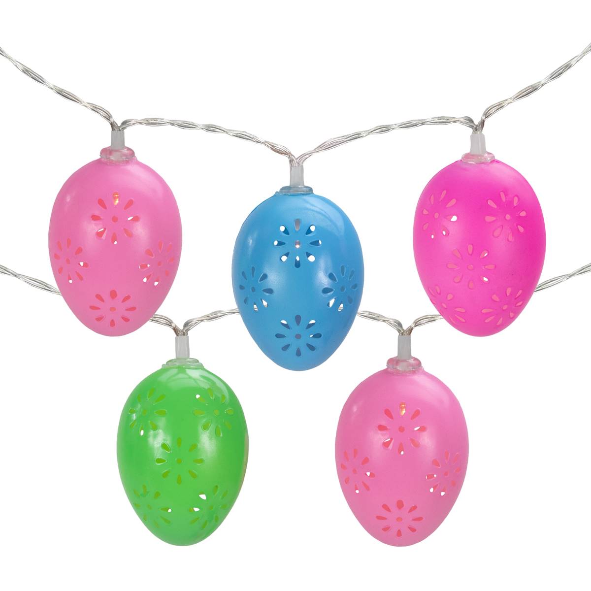 Northlight Seasonal 4.5ft. Multi-Color Easter Eggs LED Light Set