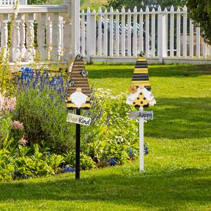 Northlight Bee Gnomes Wooden Garden Stakes -  Set of 2 alternate view