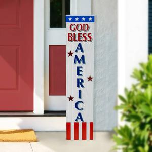 Northlight God Bless America Porch Board Sign