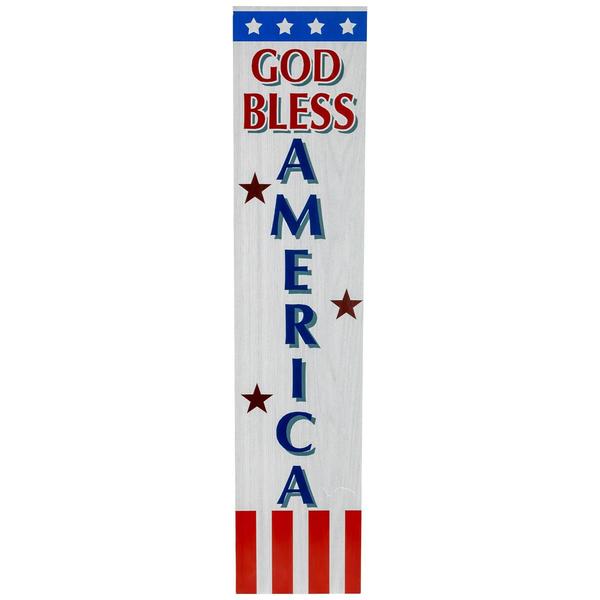 Northlight God Bless America Porch Board Sign alternate view