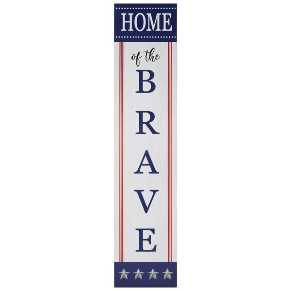 Northlight Home of the Brave Porch Board Sign alternate view