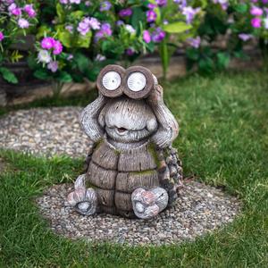 Northlight Turtle with Binoculars Solar Garden Statue