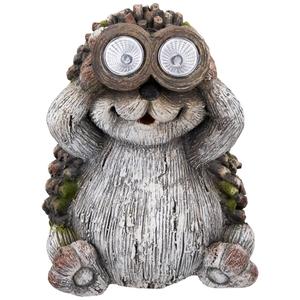 Northlight Hedgehog w/ Binoculars Solar Garden Statue alternate view