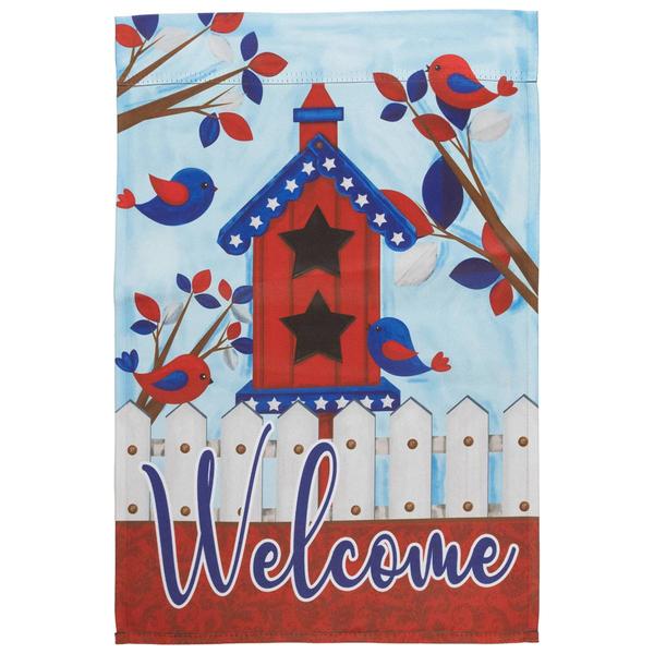 Northlight Patriotic Birds Welcome Garden Flag