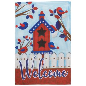 Northlight Patriotic Birds Welcome Garden Flag