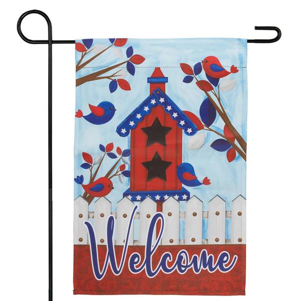 Northlight Patriotic Birds Welcome Garden Flag alternate view