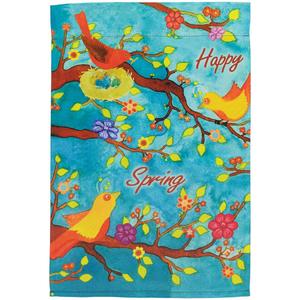 Northlight Birds & Flowers Happy Spring Garden Flag