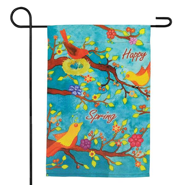 Northlight Birds & Flowers Happy Spring Garden Flag alternate view