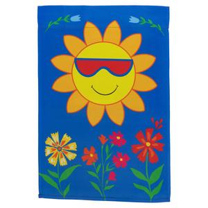 Northlight Smiling Sun Floral Outdoor Garden Flag alternate view
