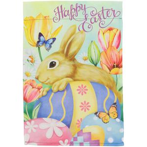 Northlight Bunny & Eggs Garden Flag