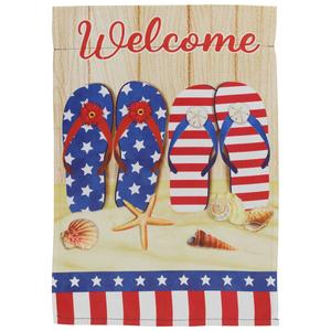 Northlight Sandy Beach Welcome Patriotic Garden Flag