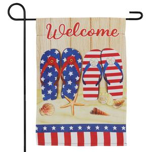 Northlight Sandy Beach Welcome Patriotic Garden Flag alternate view