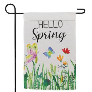 Northlight Butterflies & Flower Hello Spring Garden Flag alternate view