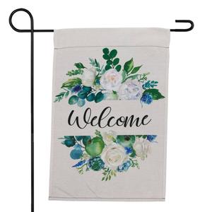Northlight Mixed Florals Welcome Garden Flag alternate view